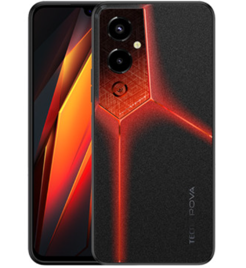 Tampilan belakang TECNO Pova 4 Pro dengan desain gaming futuristik